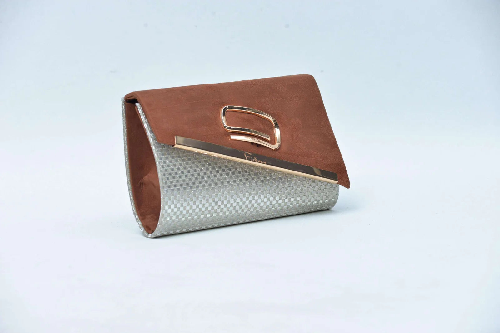 Firdous Clutch bag Brown Velvet